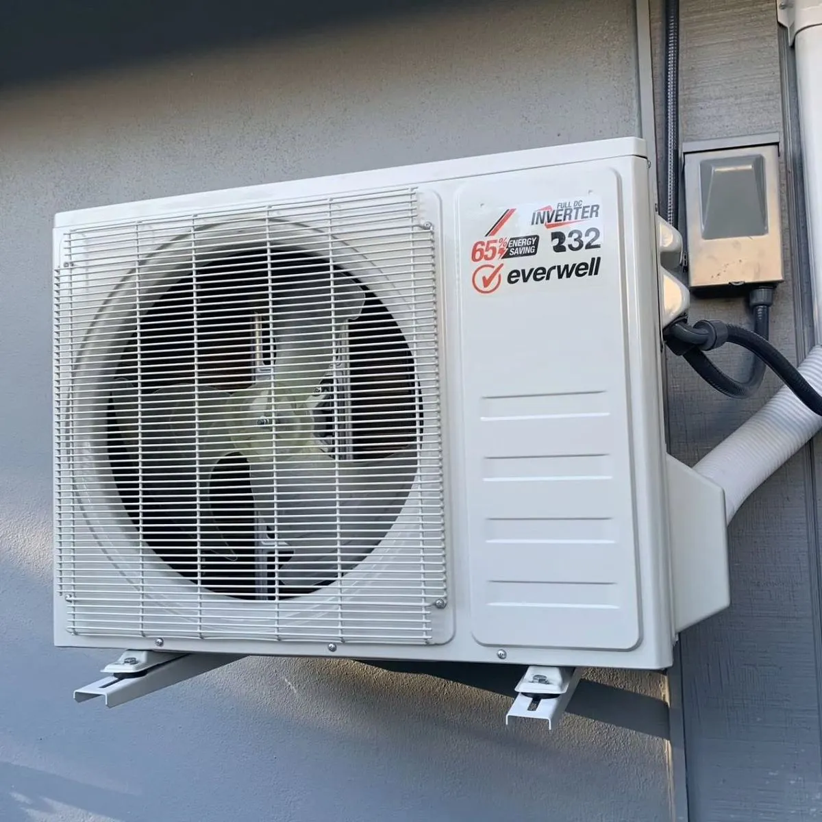 Everwell mini-split outdoor unit installed by Mendoza Heating and Air in Tampa — photo from Instagram
