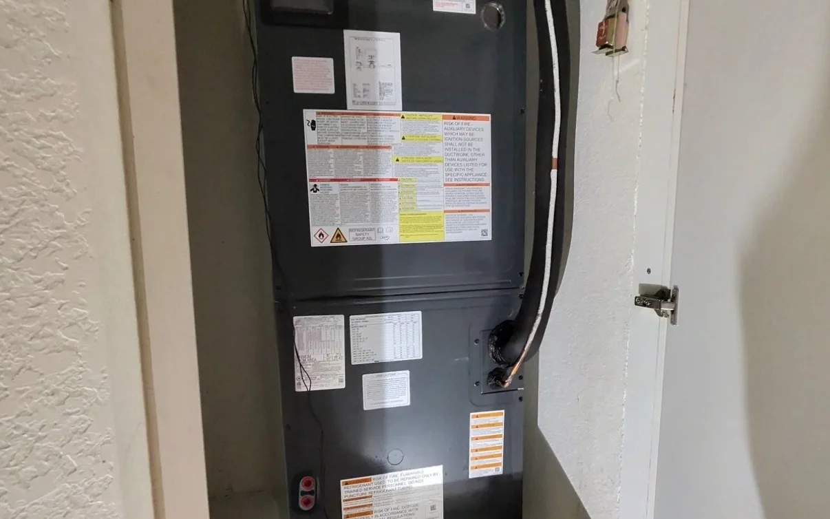 Indoor air handler installed by Mendoza Heating and Air in New Tampa, FL